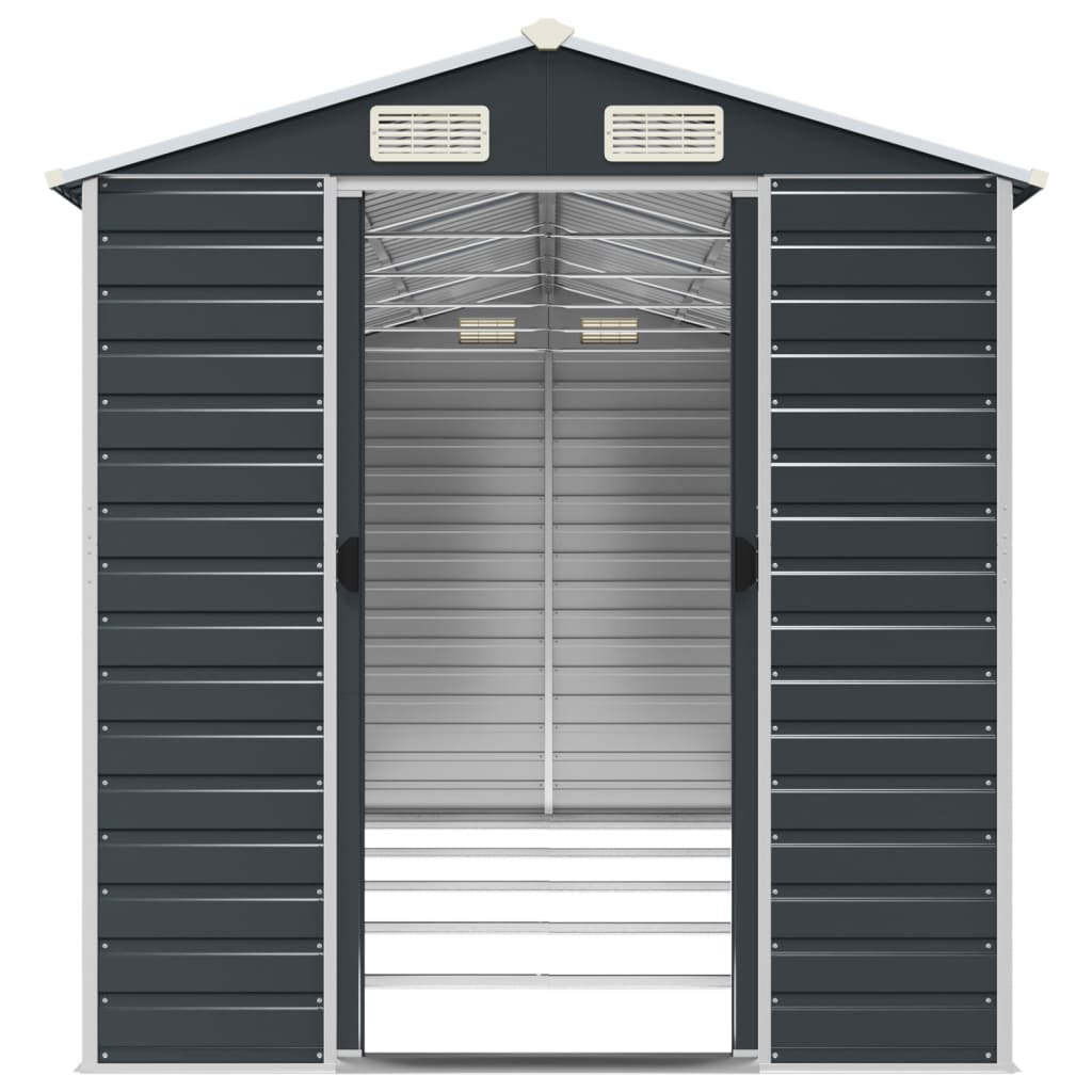 Sodo pašiūrė, antracito, 191x470x198cm, galvanizuotas plienas Sodo pašiūrė, antracito, 191x470x198cm, galvanizuotas plienas - Image 5