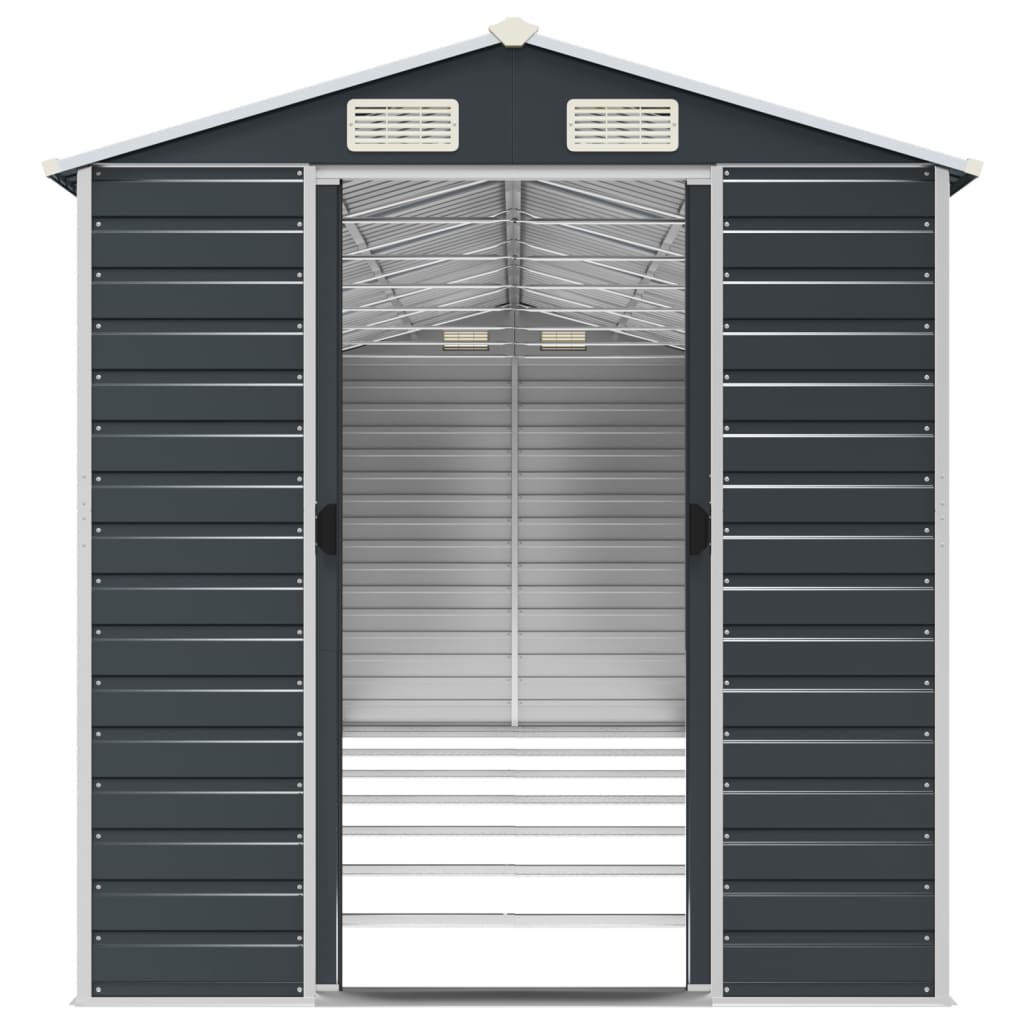Sodo pašiūrė, antracito, 191x640x198cm, galvanizuotas plienas Sodo pašiūrė, antracito, 191x640x198cm, galvanizuotas plienas - Image 5