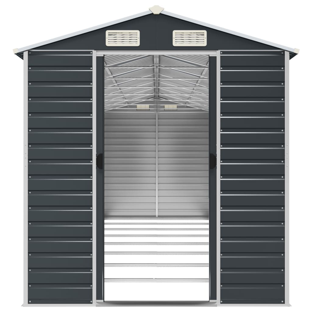 Sodo pašiūrė, antracito, 191x725x198cm, galvanizuotas plienas Sodo pašiūrė, antracito, 191x725x198cm, galvanizuotas plienas - Image 5