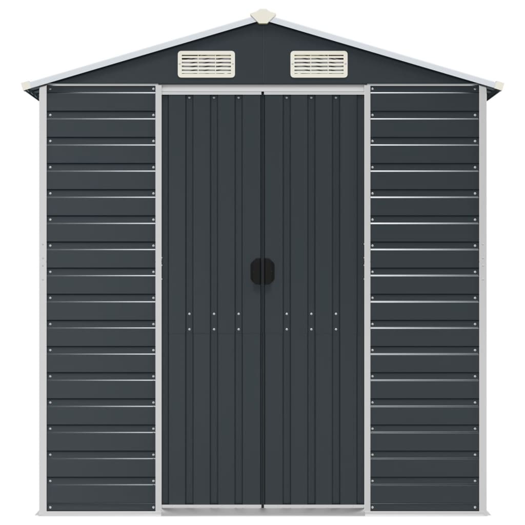 Sodo pašiūrė, antracito, 191x810x198cm, galvanizuotas plienas Sodo pašiūrė, antracito, 191x810x198cm, galvanizuotas plienas - Image 4
