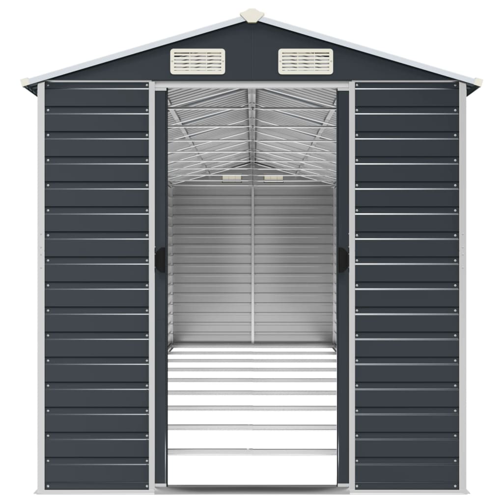 Sodo pašiūrė, antracito, 191x810x198cm, galvanizuotas plienas Sodo pašiūrė, antracito, 191x810x198cm, galvanizuotas plienas - Image 5