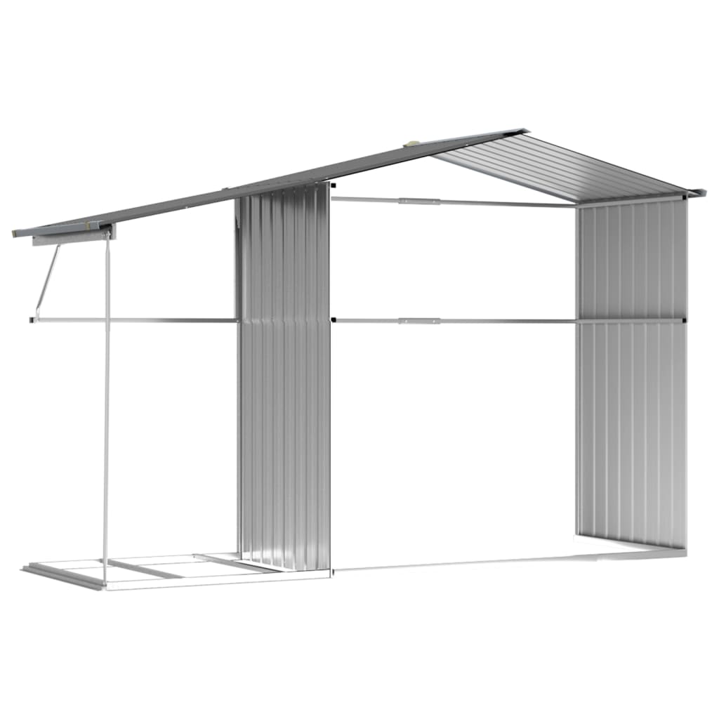 Sodo pašiūrė, pilka, 277×192,5x179cm, galvanizuotas plienas Sodo pašiūrė, pilka, 277x192,5x179cm, galvanizuotas plienas - Image 9