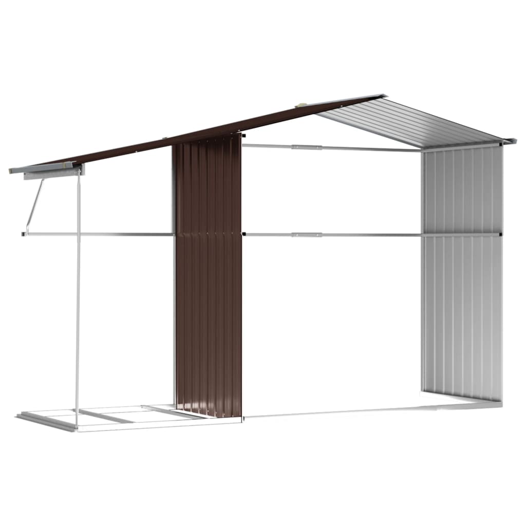 Sodo pašiūrė, ruda, 277×192,5x179cm, galvanizuotas plienas Sodo pašiūrė, ruda, 277x192,5x179cm, galvanizuotas plienas - Image 9