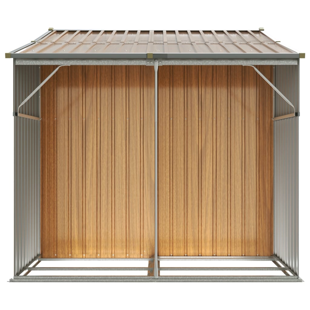 Sodo pašiūrė, šviesiai ruda, 277×192,5×179 cm, plienas Sodo pašiūrė, šviesiai ruda, 277x192,5x179 cm, plienas - Image 6