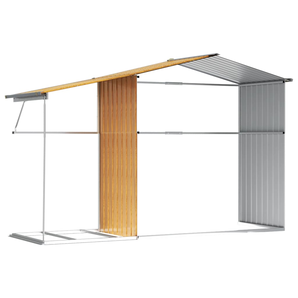 Sodo pašiūrė, šviesiai ruda, 277×192,5×179 cm, plienas Sodo pašiūrė, šviesiai ruda, 277x192,5x179 cm, plienas - Image 9