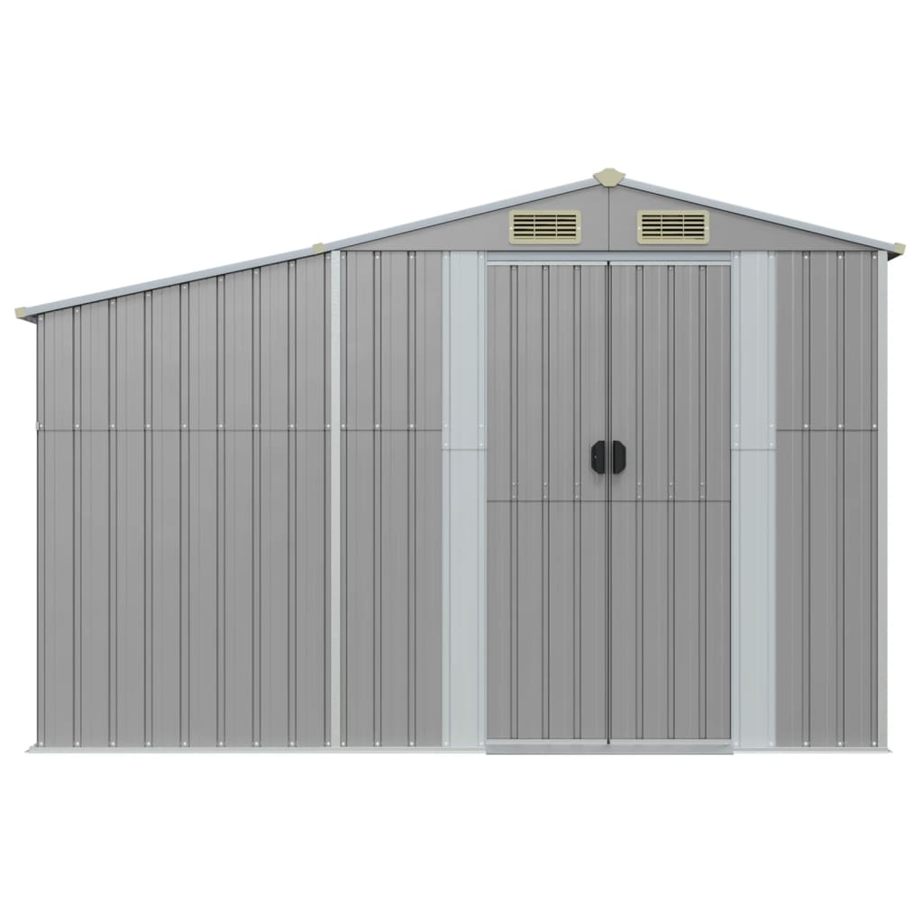 Sodo pašiūrė, pilka, 277x93x179cm, galvanizuotas plienas Sodo pašiūrė, pilka, 277x93x179cm, galvanizuotas plienas - Image 3
