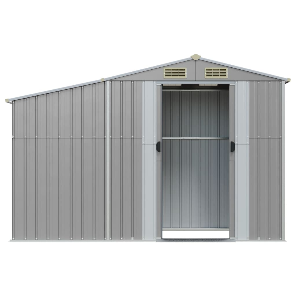 Sodo pašiūrė, pilka, 277x93x179cm, galvanizuotas plienas Sodo pašiūrė, pilka, 277x93x179cm, galvanizuotas plienas - Image 4