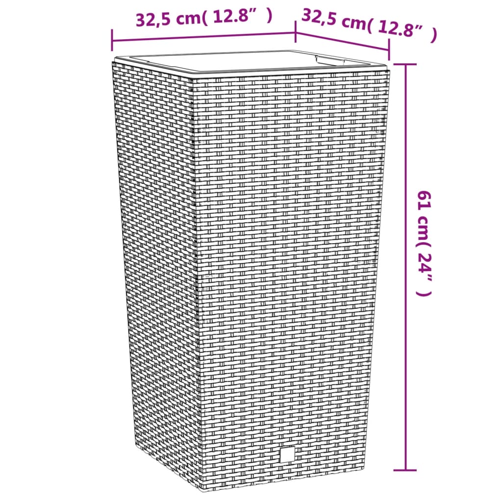 Lovelis su išimamu įdėklu, baltas, 21/49l, PP ratanas Lovelis su išimamu įdėklu, baltas, 21/49l, PP ratanas