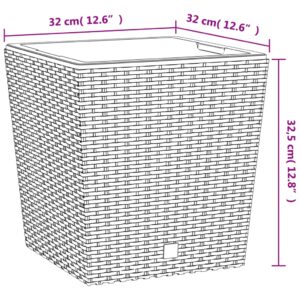 Lovelis su išimamu įdėklu, antracito, 21/32l, PP ratanas