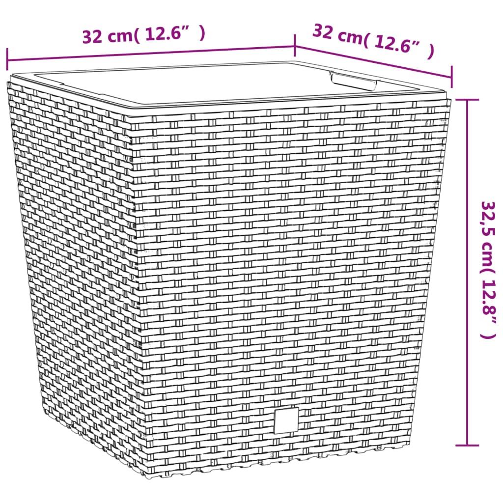 Lovelis su išimamu įdėklu, baltas, 21/32l, PP ratanas Lovelis su išimamu įdėklu, baltas, 21/32l, PP ratanas