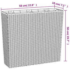 Lovelis su išimamu įdėklu, rudas, 12/44l, PP ratanas