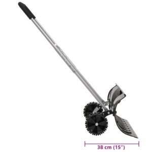 Sniego kastuvas su prailginama rankena, juodas, 66cm, plienas