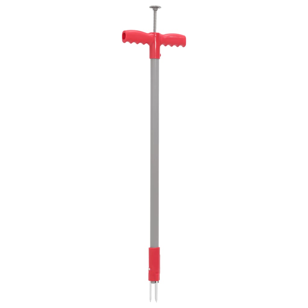 Piktžolių šalinimo įrankis, raudonas ir pilkas, 93,5cm, plienas Piktžolių šalinimo įrankis, raudonas ir pilkas, 93,5cm, plienas - Image 2