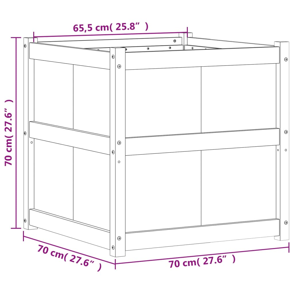 Sodo lovelis, 70x70x70cm, impregnuota pušies mediena Sodo lovelis, 70x70x70cm, impregnuota pušies mediena