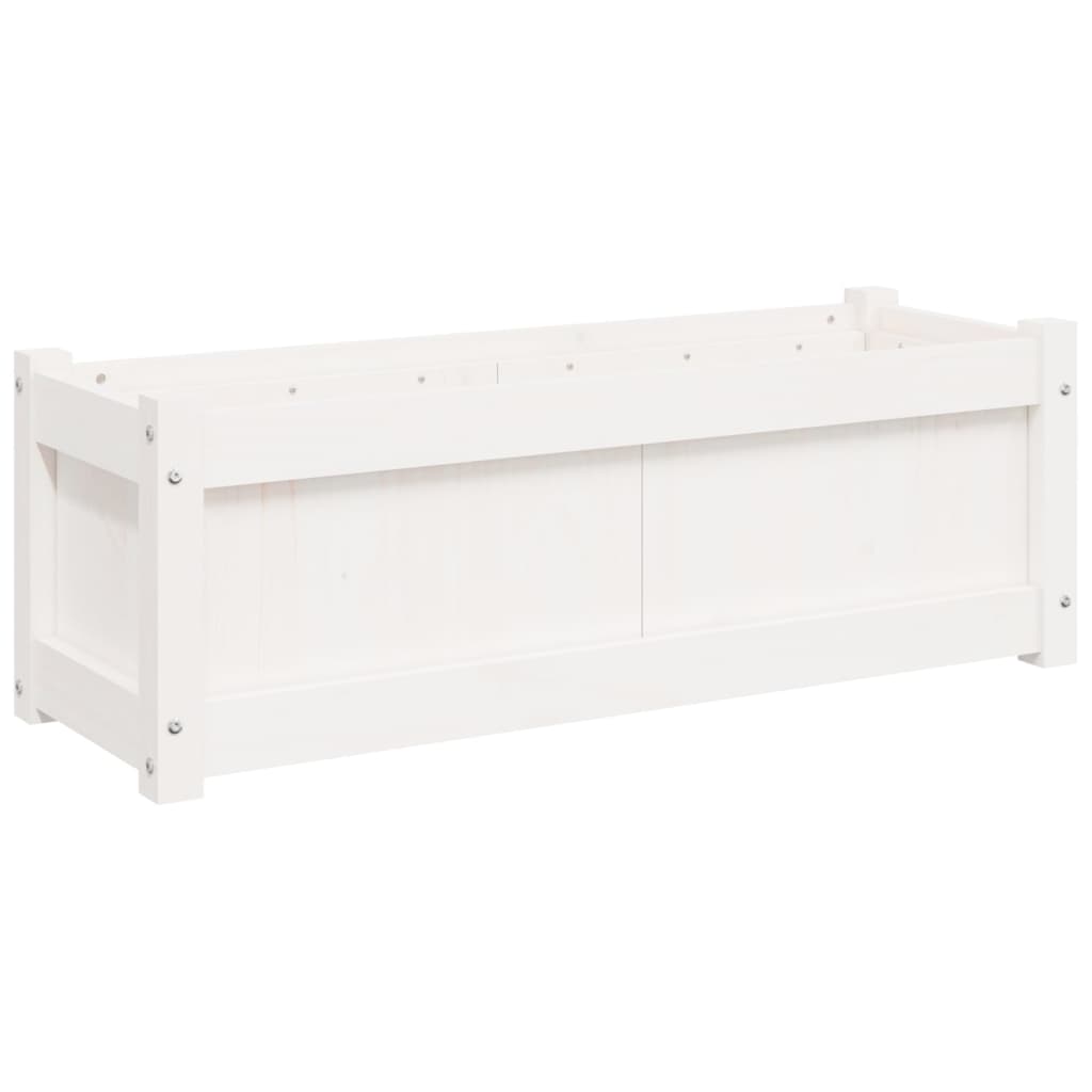 Sodo lovelis, baltas, 90x31x31cm, pušies medienos masyvas Sodo lovelis, baltas, 90x31x31cm, pušies medienos masyvas - Image 7