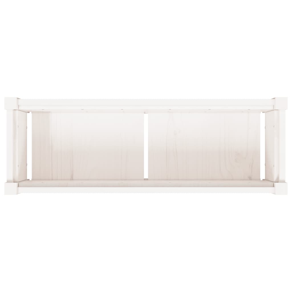 Sodo lovelis, baltas, 90x31x31cm, pušies medienos masyvas Sodo lovelis, baltas, 90x31x31cm, pušies medienos masyvas - Image 8