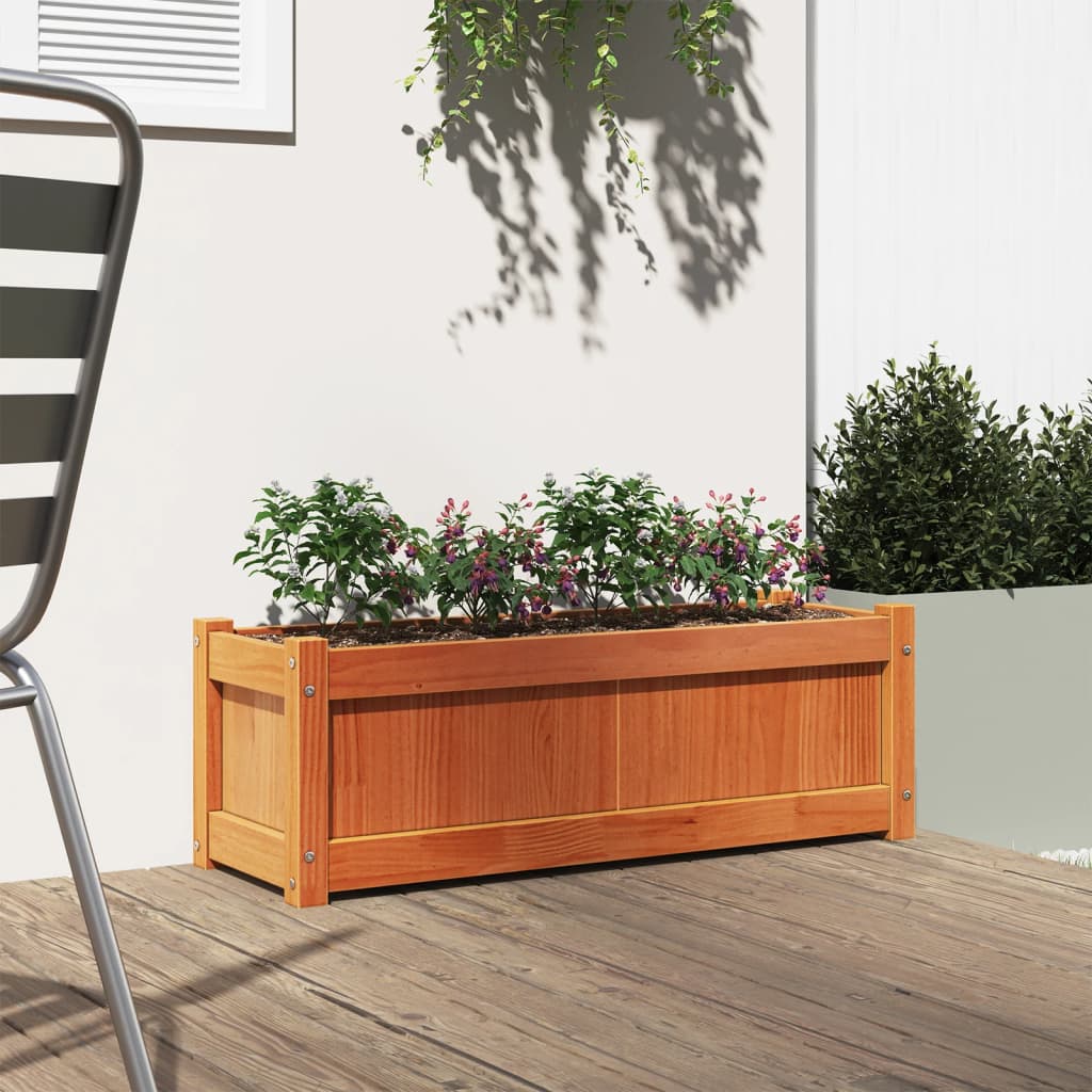Sodo lovelis, vaško rudas, 90x31x31cm, pušies medienos masyvas Sodo lovelis, vaško rudas, 90x31x31cm, pušies medienos masyvas - Image 3