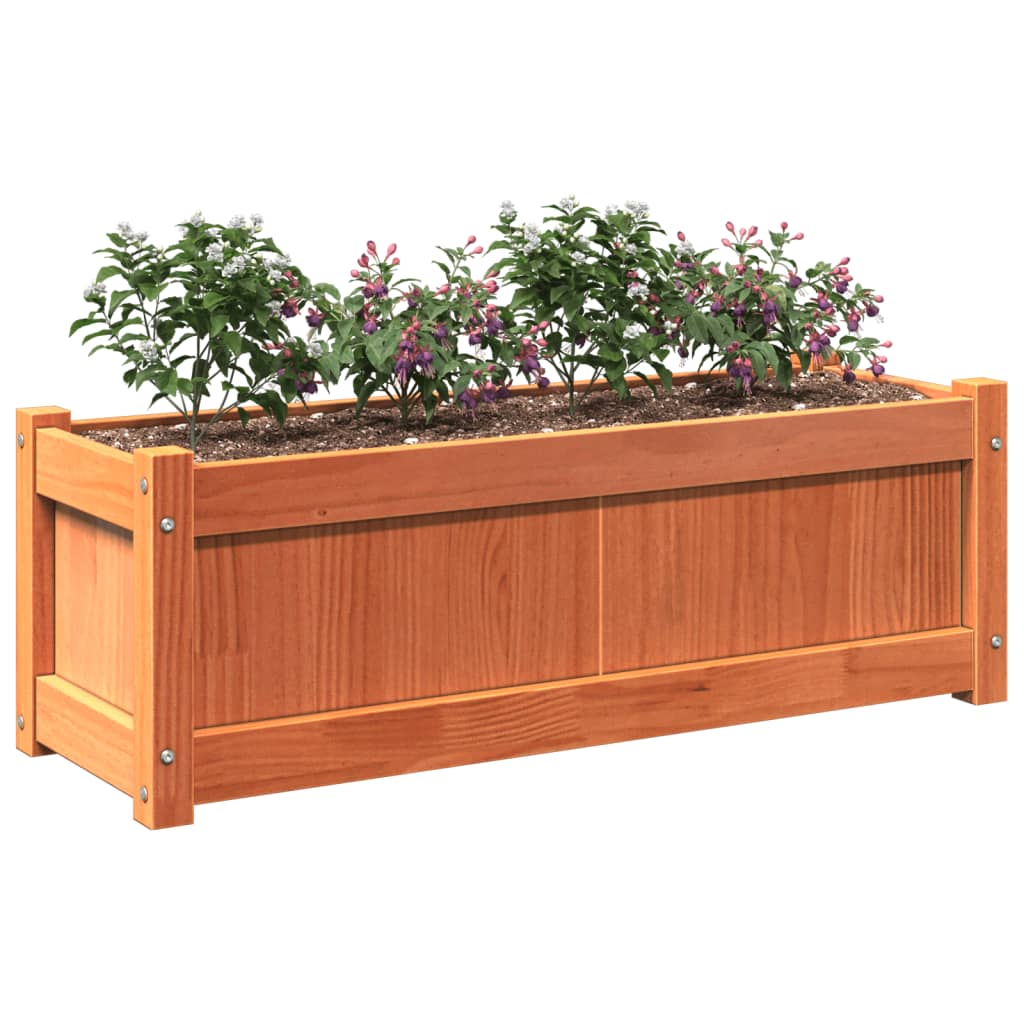 Sodo lovelis, vaško rudas, 90x31x31cm, pušies medienos masyvas Sodo lovelis, vaško rudas, 90x31x31cm, pušies medienos masyvas - Image 4