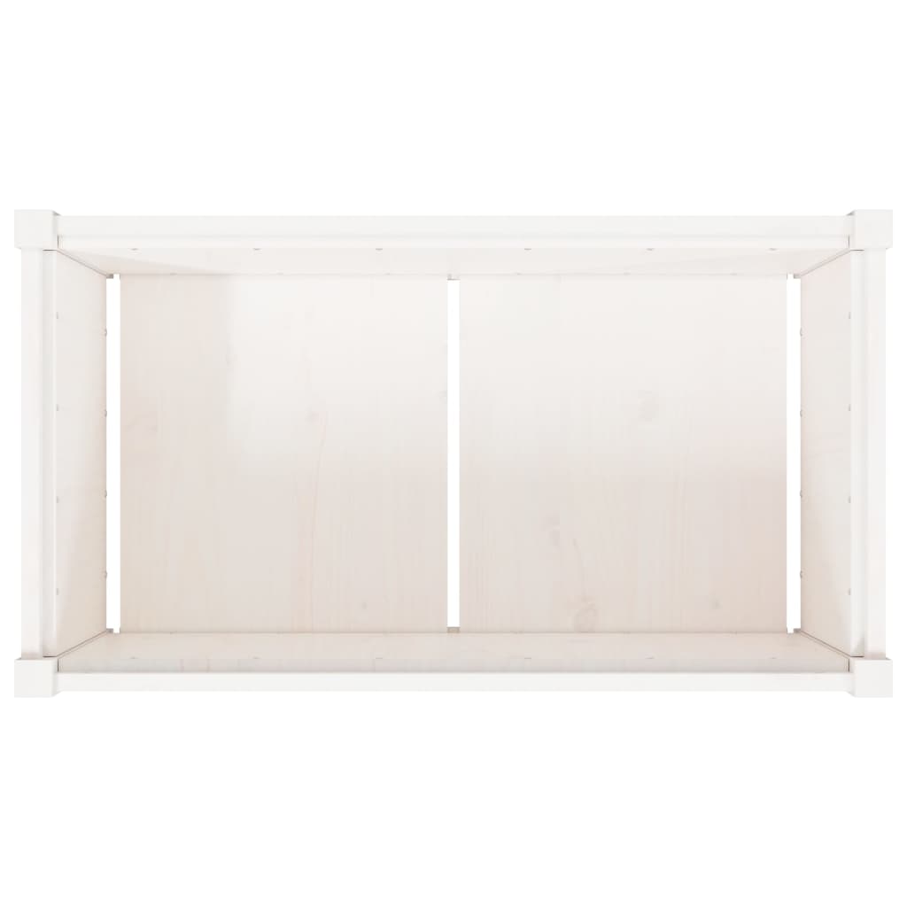 Sodo lovelis, baltas, 90x50x50cm, pušies medienos masyvas Sodo lovelis, baltas, 90x50x50cm, pušies medienos masyvas - Image 8