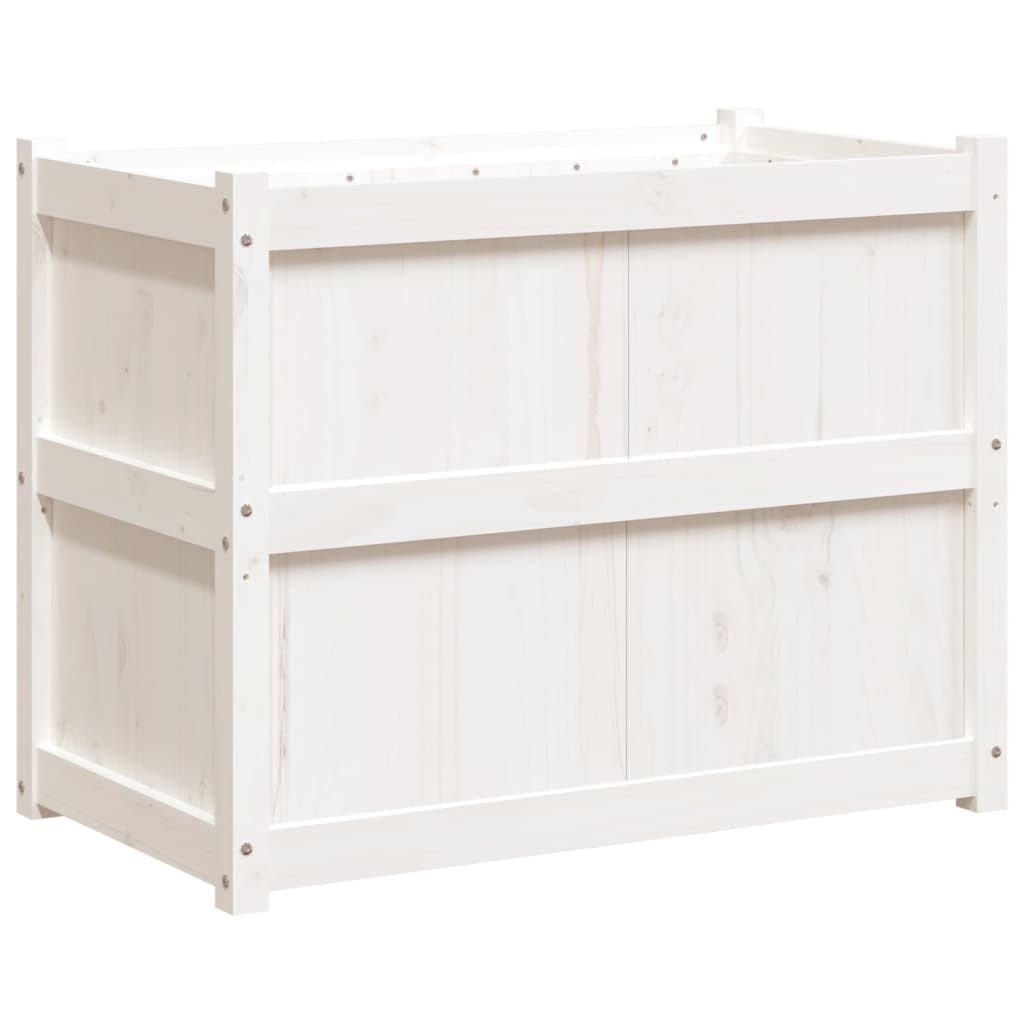 Sodo lovelis, baltas, 90x50x70cm, pušies medienos masyvas Sodo lovelis, baltas, 90x50x70cm, pušies medienos masyvas - Image 7