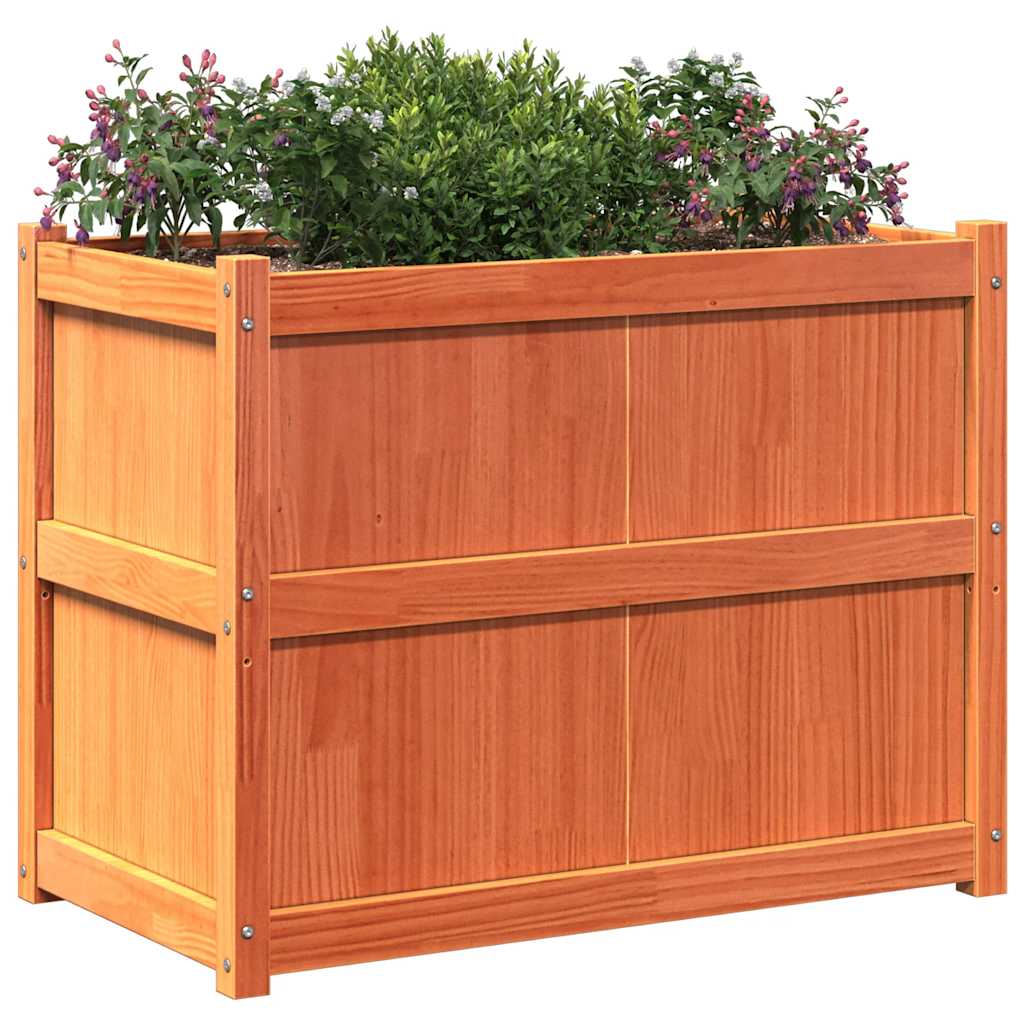 Sodo lovelis, vaško rudas, 90x50x70cm, pušies medienos masyvas Sodo lovelis, vaško rudas, 90x50x70cm, pušies medienos masyvas - Image 4