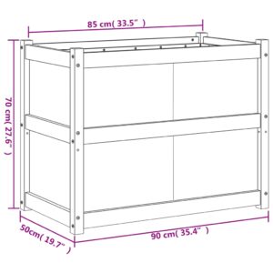 Sodo lovelis, 90x50x70cm, impregnuota pušies mediena