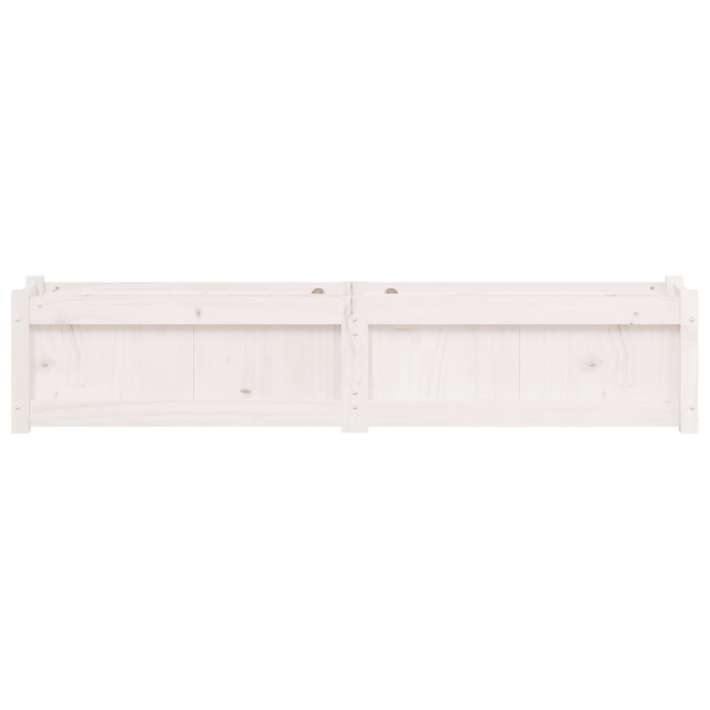 Sodo lovelis, baltas, 150x31x31cm, pušies medienos masyvas Sodo lovelis, baltas, 150x31x31cm, pušies medienos masyvas - Image 5