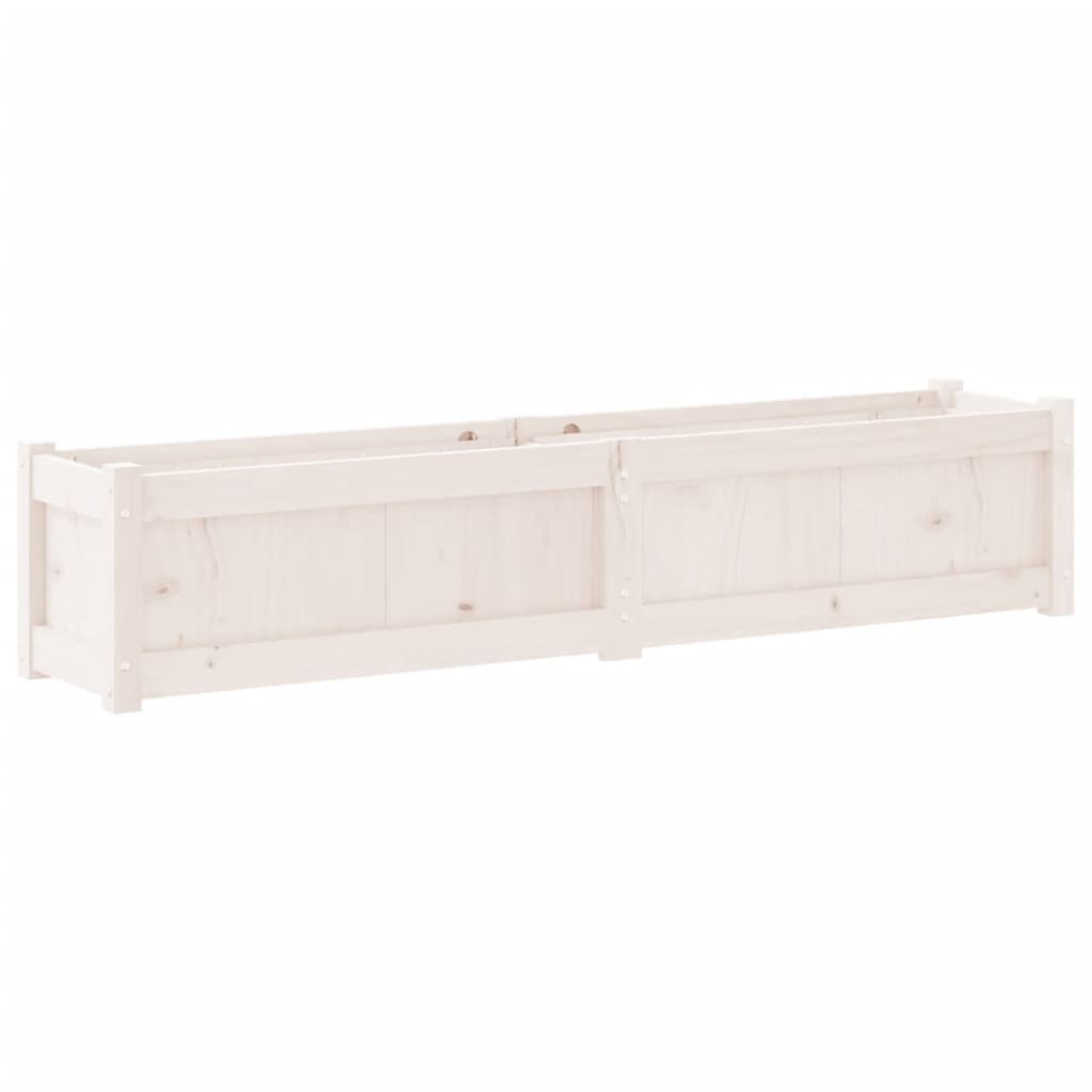 Sodo lovelis, baltas, 150x31x31cm, pušies medienos masyvas Sodo lovelis, baltas, 150x31x31cm, pušies medienos masyvas - Image 7