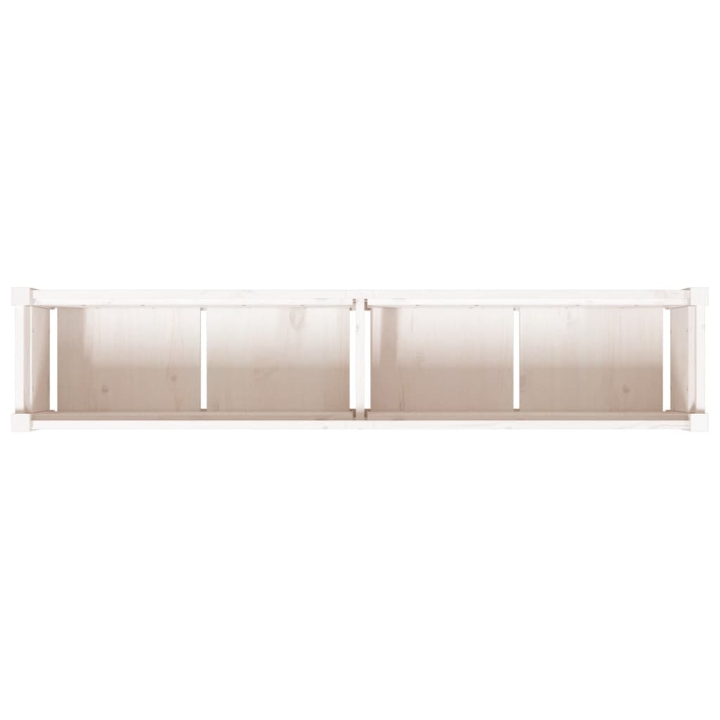 Sodo lovelis, baltas, 150x31x31cm, pušies medienos masyvas Sodo lovelis, baltas, 150x31x31cm, pušies medienos masyvas - Image 8