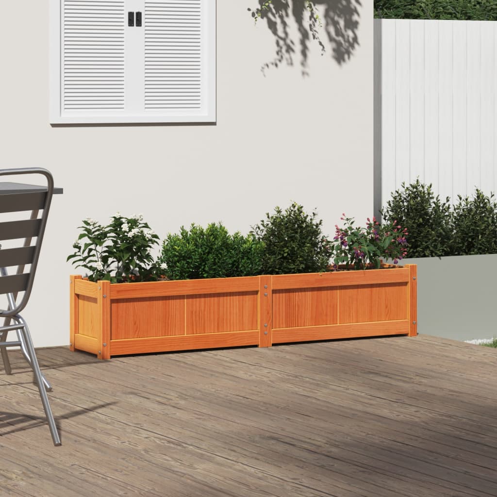 Sodo lovelis, vaško rudas, 150x31x31cm, pušies medienos masyvas Sodo lovelis, vaško rudas, 150x31x31cm, pušies medienos masyvas - Image 3