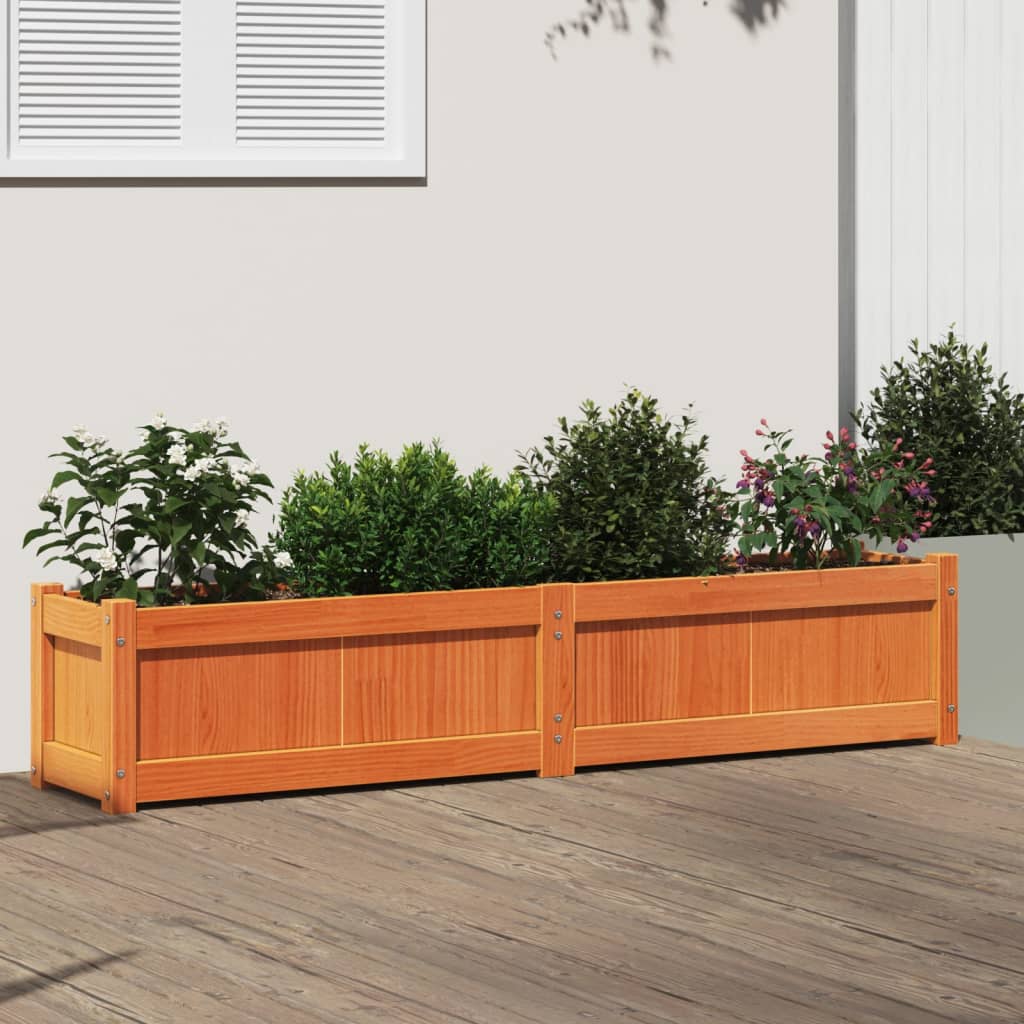Sodo lovelis, vaško rudas, 150x31x31cm, pušies medienos masyvas Sodo lovelis, vaško rudas, 150x31x31cm, pušies medienos masyvas - Image 2