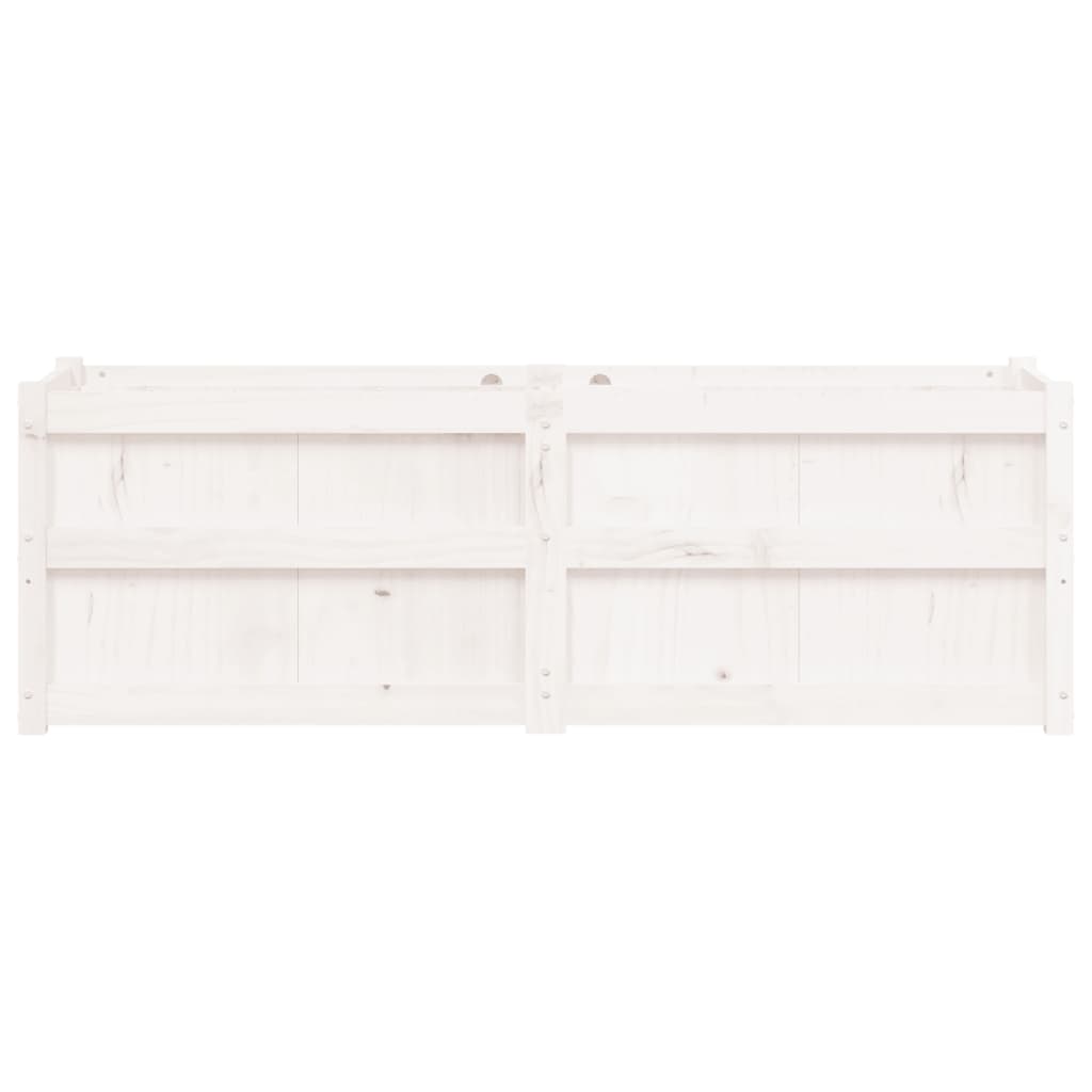 Sodo lovelis, baltas, 150x50x50cm, pušies medienos masyvas Sodo lovelis, baltas, 150x50x50cm, pušies medienos masyvas - Image 5