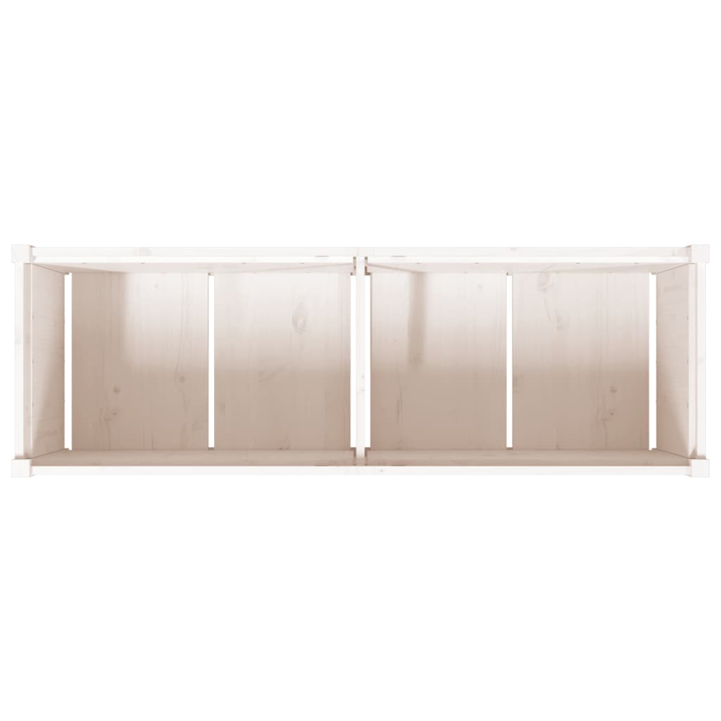 Sodo lovelis, baltas, 150x50x50cm, pušies medienos masyvas Sodo lovelis, baltas, 150x50x50cm, pušies medienos masyvas - Image 8