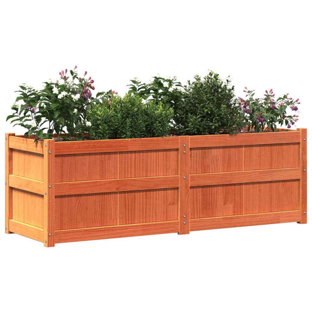 Sodo lovelis, vaško rudas, 150x50x50cm, pušies medienos masyvas Sodo lovelis, vaško rudas, 150x50x50cm, pušies medienos masyvas - Image 4