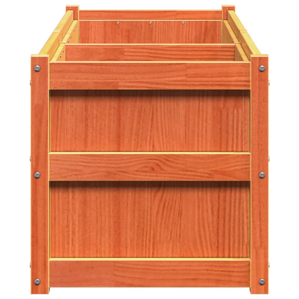 Sodo lovelis, vaško rudas, 150x50x50cm, pušies medienos masyvas Sodo lovelis, vaško rudas, 150x50x50cm, pušies medienos masyvas - Image 6