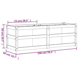Sodo lovelis, 150x50x50cm, impregnuota pušies mediena