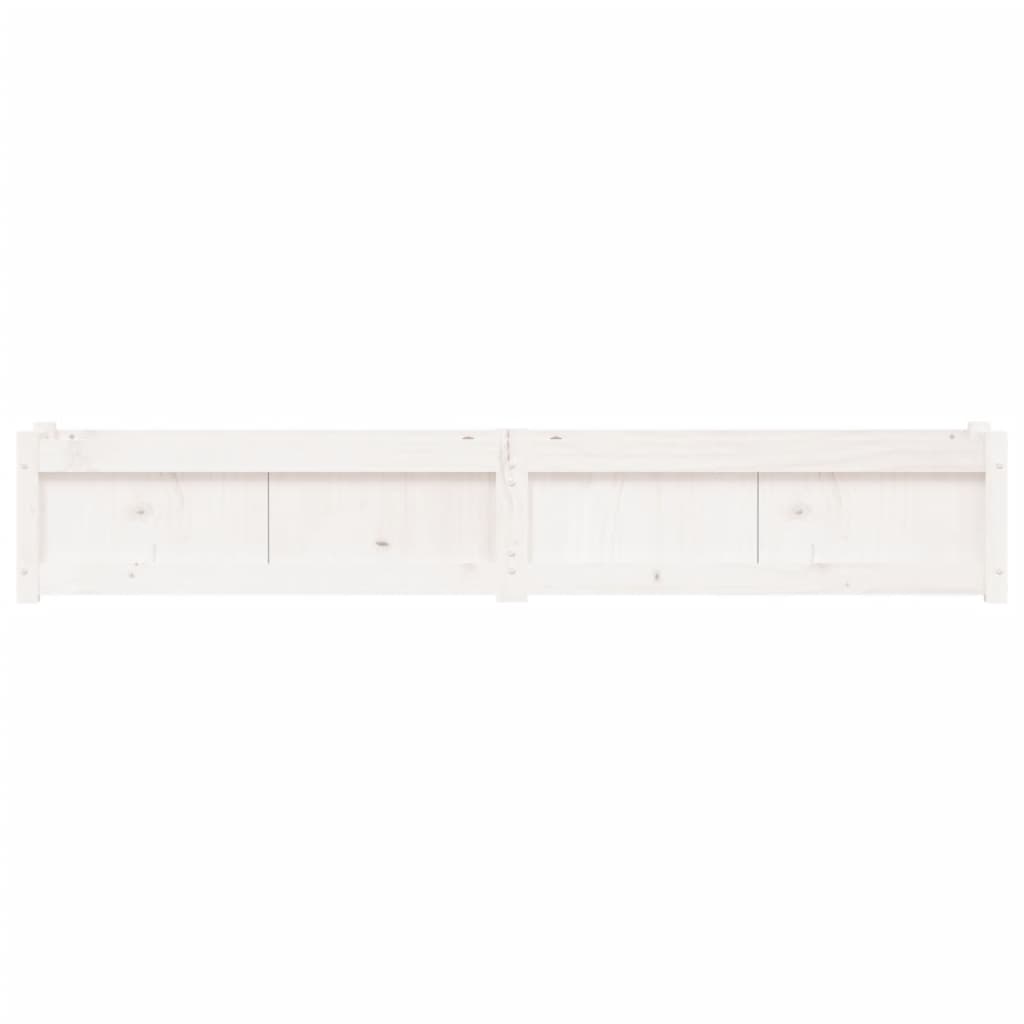 Sodo lovelis, baltas, 180x31x31cm, pušies medienos masyvas Sodo lovelis, baltas, 180x31x31cm, pušies medienos masyvas - Image 5