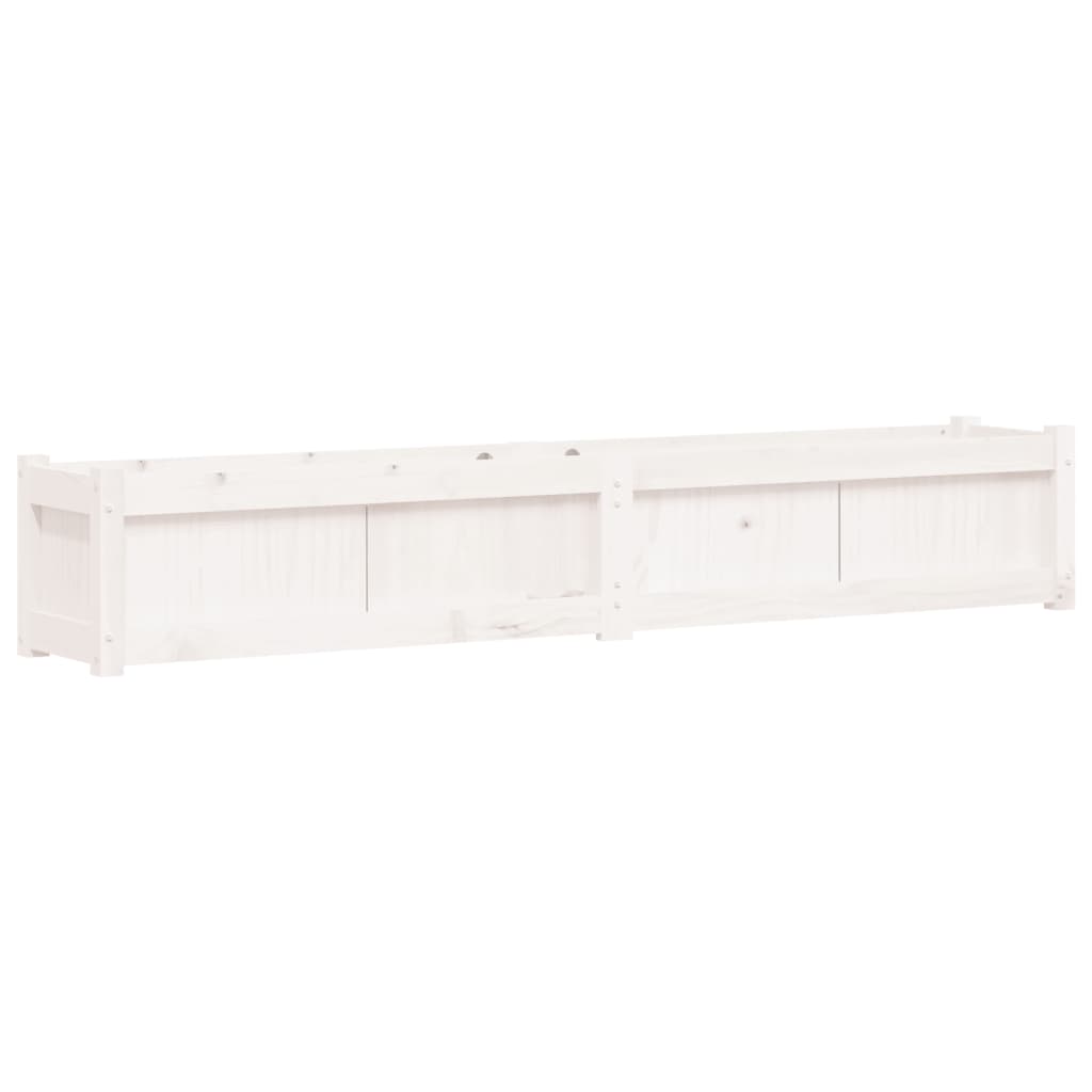 Sodo lovelis, baltas, 180x31x31cm, pušies medienos masyvas Sodo lovelis, baltas, 180x31x31cm, pušies medienos masyvas - Image 7