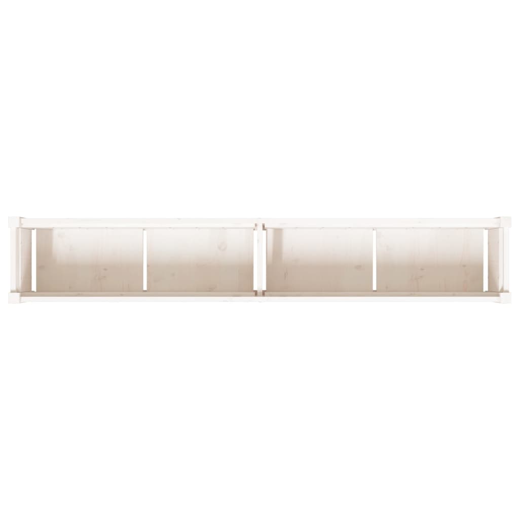 Sodo lovelis, baltas, 180x31x31cm, pušies medienos masyvas Sodo lovelis, baltas, 180x31x31cm, pušies medienos masyvas - Image 8