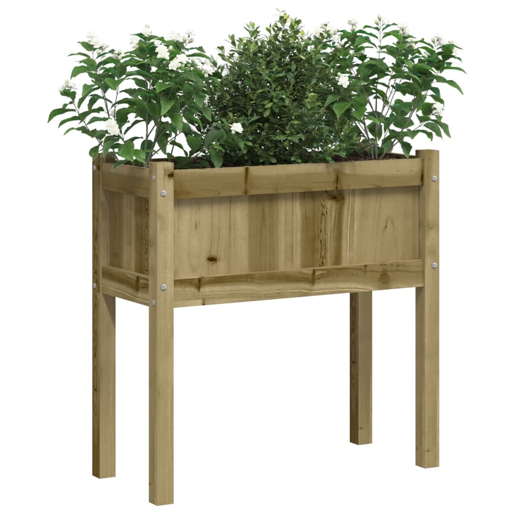 Sodo lovelis su kojelėmis, 70x31x70cm, impregnuota pušis Sodo lovelis su kojelėmis, 70x31x70cm, impregnuota pušis - Image 4