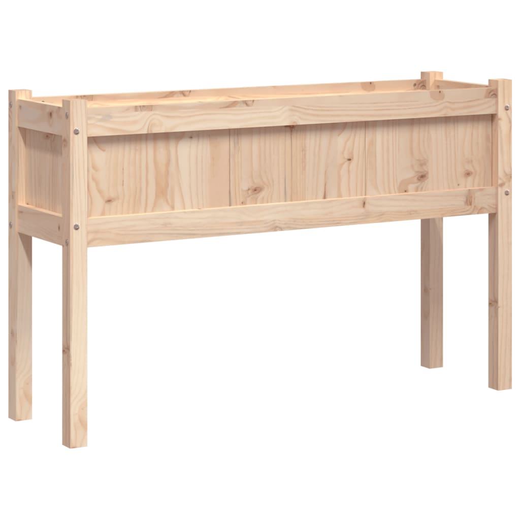Sodo lovelis su kojelėmis, 110x31x70cm, pušies medienos masyvas Sodo lovelis su kojelėmis, 110x31x70cm, pušies medienos masyvas - Image 7