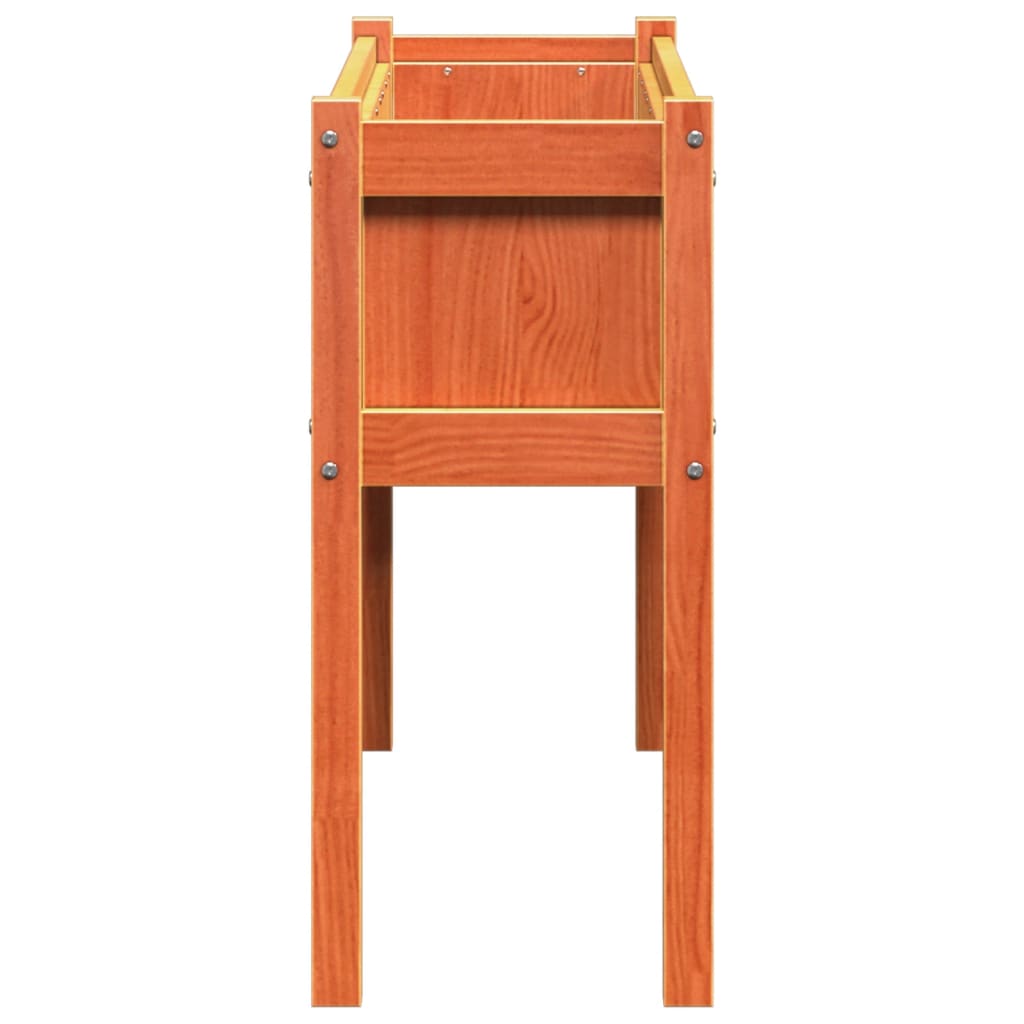 Sodo lovelis su kojelėmis, vaško rudas, 110x31x70cm, pušis Sodo lovelis su kojelėmis, vaško rudas, 110x31x70cm, pušis - Image 6