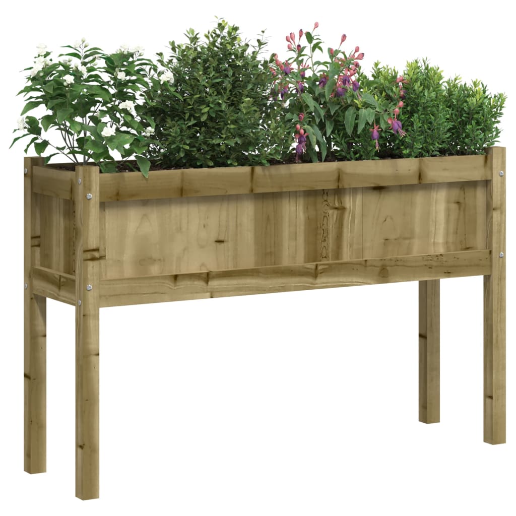 Sodo lovelis su kojelėmis, 110x31x70cm, impregnuota pušis Sodo lovelis su kojelėmis, 110x31x70cm, impregnuota pušis - Image 4