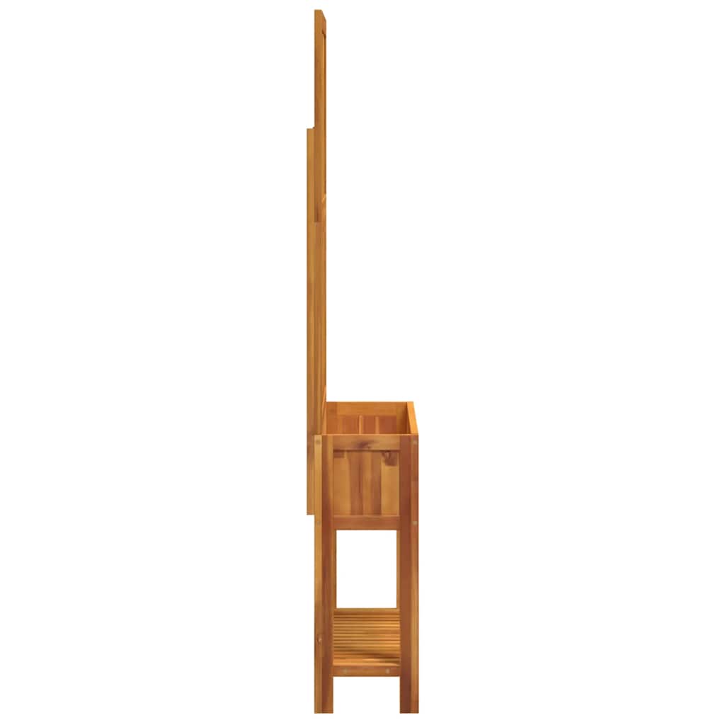 Lovelis su treliažu ir lentyna, 100x32x185cm, akacijos masyvas Lovelis su treliažu ir lentyna, 100x32x185cm, akacijos masyvas - Image 5