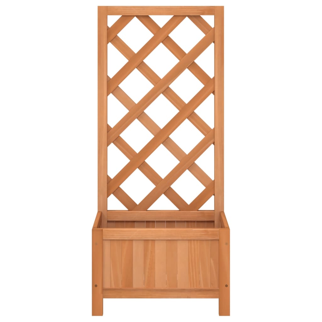 Vazonas su grotelėmis, rudas, 40x30x90cm, eglės medienos masyvas Vazonas su grotelėmis, rudas, 40x30x90cm, eglės medienos masyvas - Image 4