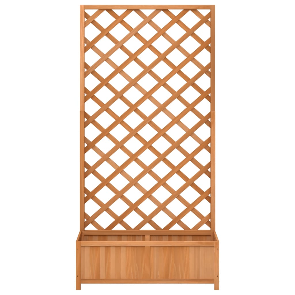 Vazonas su grotelėmis, rudas, 90x35x180cm, eglės medienos masyvas Vazonas su grotelėmis, rudas, 90x35x180cm, eglės medienos masyvas - Image 4