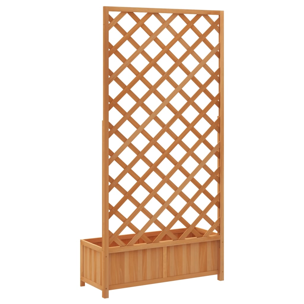 Vazonas su grotelėmis, rudas, 90x35x180cm, eglės medienos masyvas Vazonas su grotelėmis, rudas, 90x35x180cm, eglės medienos masyvas - Image 6