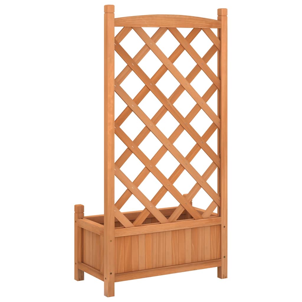 Vazonas su grotelėmis, rudas, 55×29,5x110cm, eglės medienos masyvas Vazonas su grotelėmis, rudas, 55x29,5x110cm, eglės medienos masyvas - Image 6