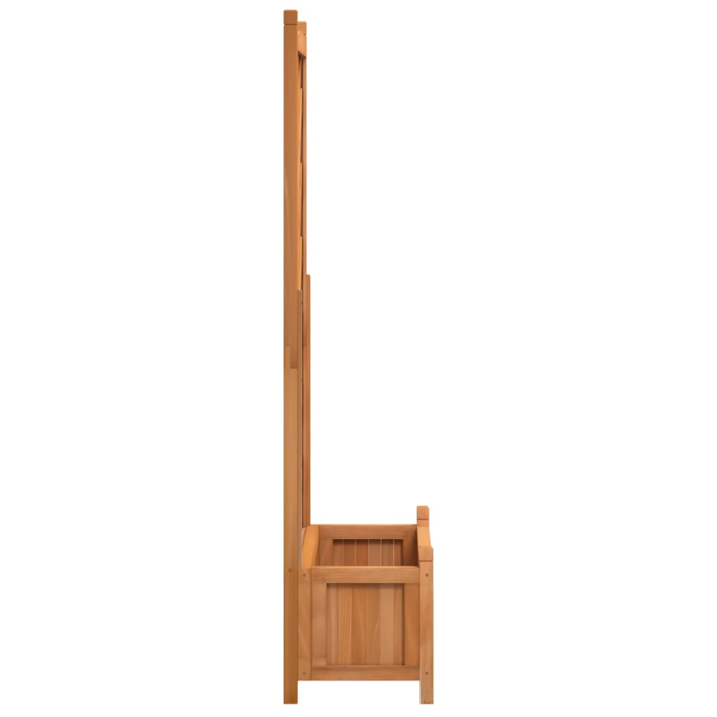 Vazonas su grotelėmis, rudas, 75x35x150 cm, eglės medienos masyvas Vazonas su grotelėmis, rudas, 75x35x150 cm, eglės medienos masyvas - Image 5