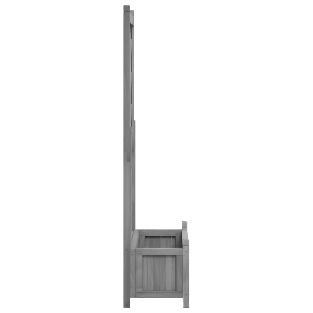 Vazonas su grotelėmis, pilkas, 75x35x150 cm, eglės medienos masyvas Vazonas su grotelėmis, pilkas, 75x35x150 cm, eglės medienos masyvas - Image 5